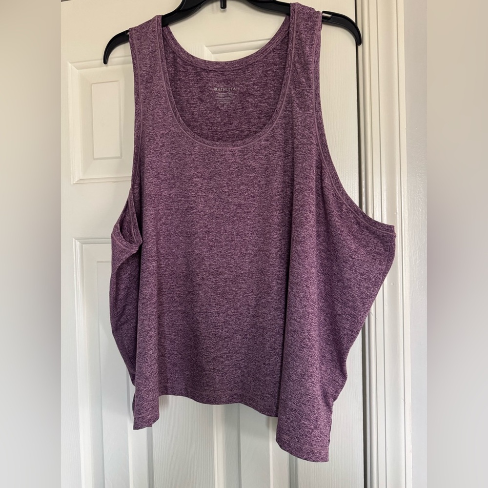 Athleta Heathered Purple Uptempo II Tank Top women’s size 3x